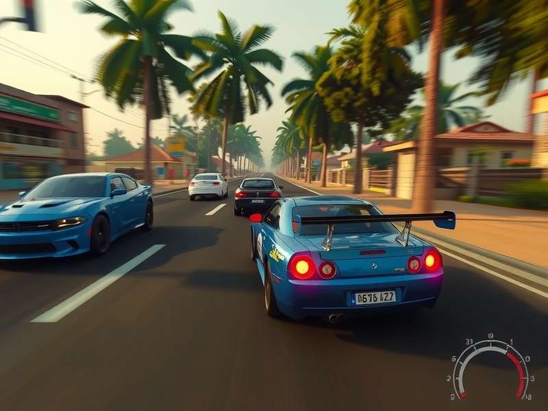 CarX Street PC गेमप्ले स्क्रीनशॉट - हाई-स्पीड रेसिंग एक्शन