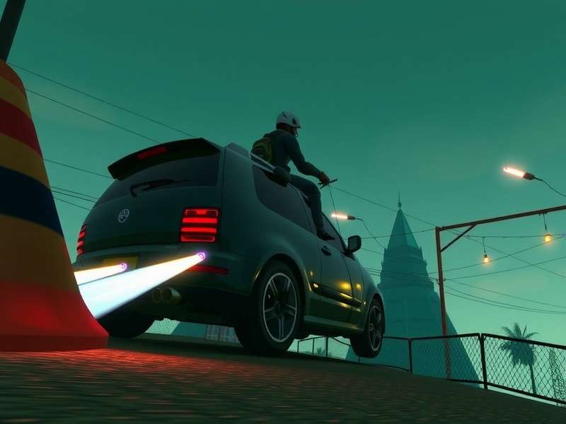 CarX Street PS5 गेमप्ले स्क्रीनशॉट, शहरी रात के दृश्य में रेसिंग कार