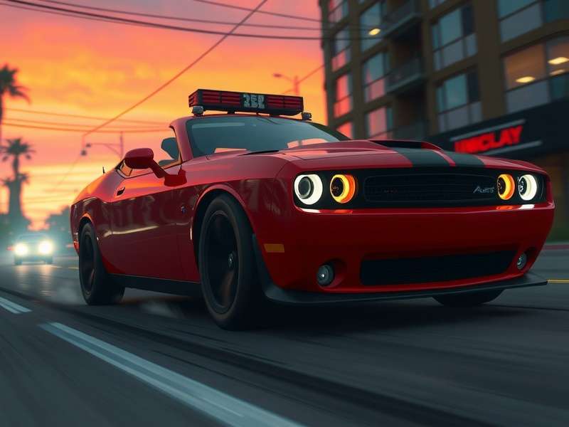 CarX Street PS5 Hellcat in action on racing track