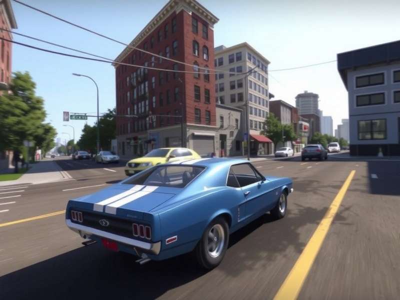 CarX Street gameplay screenshot showing a customized car racing at night