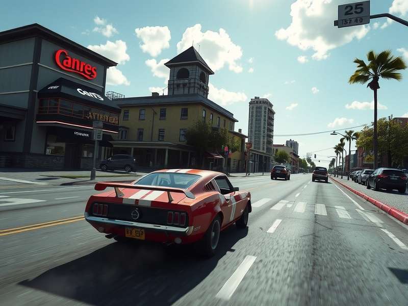 CarX Street PC gameplay screenshot showing a custom car drifting at night