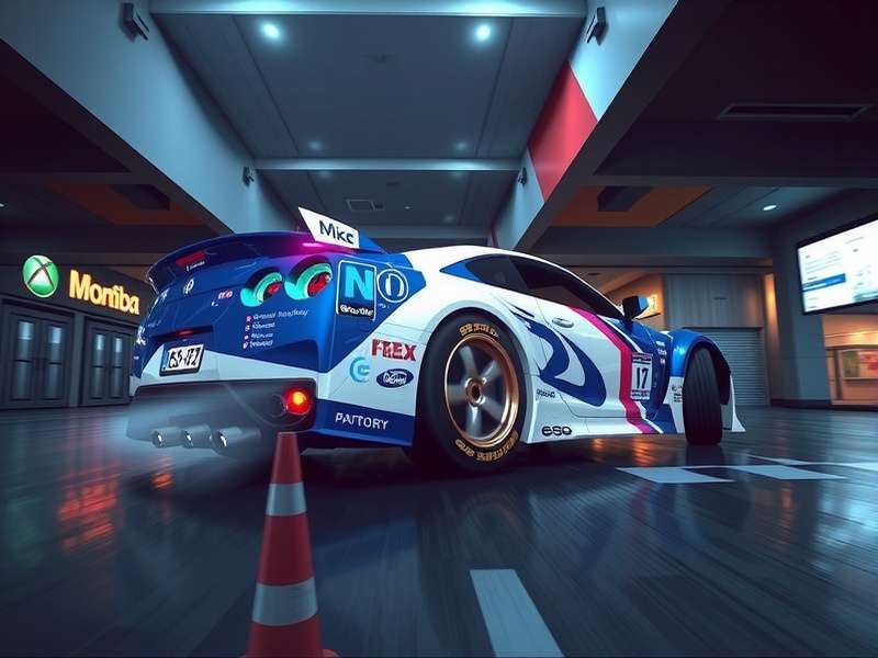 CarX Street gameplay on Xbox Series X showcasing a high-speed race at night