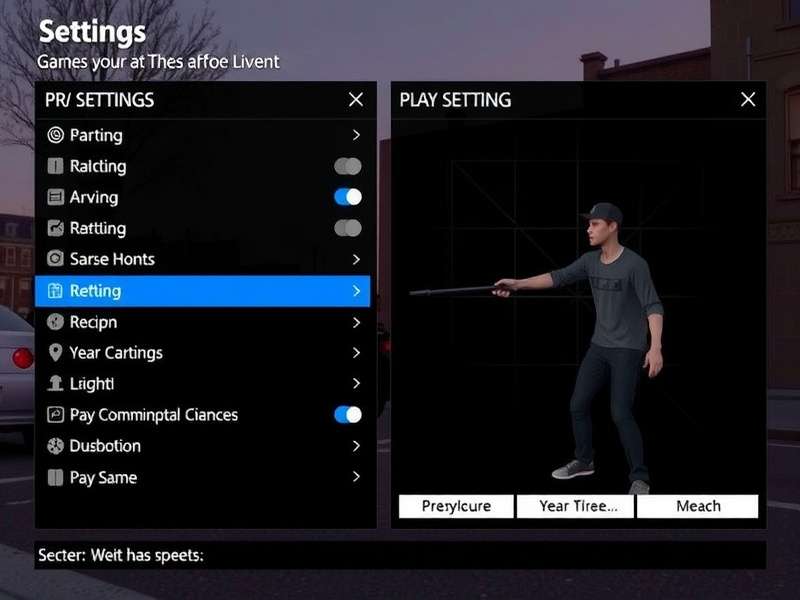 CarX Street PS5 gameplay showing detailed graphics settings menu