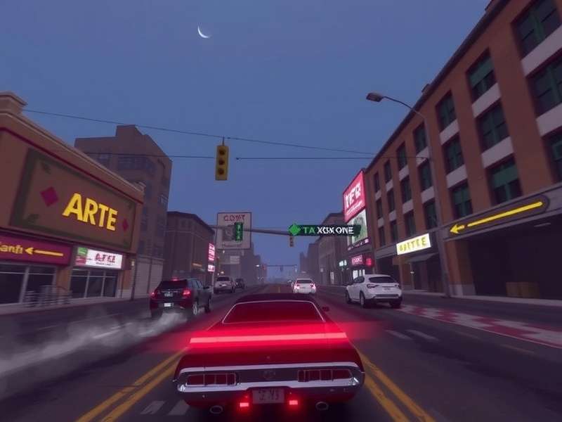 CarX Street gameplay on Xbox One showcasing night racing and neon lights