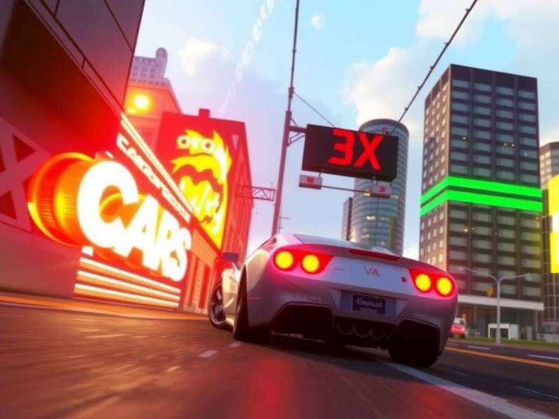 Screenshot from CarX Street Xbox Trailer showing a high-performance car at night