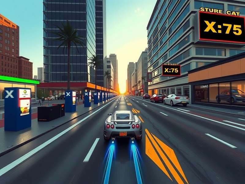 Mobile phone with a Bluetooth joystick playing CarX Street