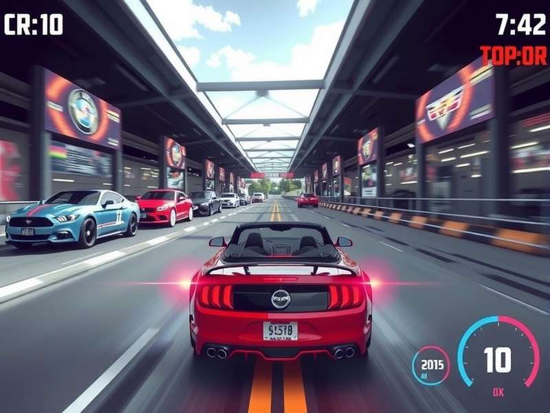 CarX Street gameplay screenshot showing intense night street racing