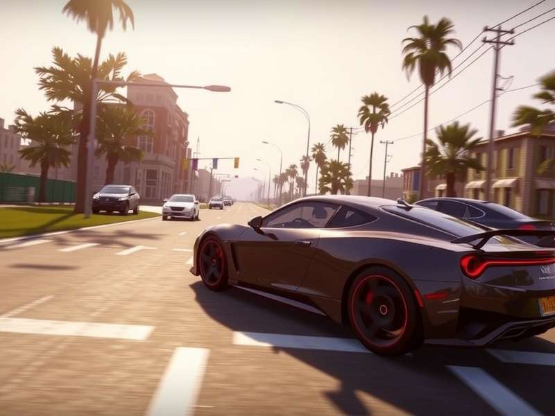 CarX Street PS5 Trailer screenshot showing ray-traced reflections on wet streets at night