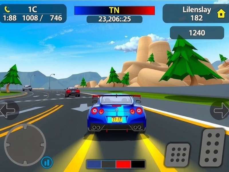 CarX Street nighttime city racing scene with neon lights