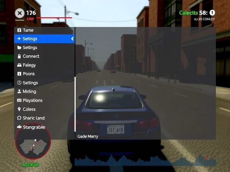 Detailed overview of the CarX Street PS5 Settings Menu interface showing all subsections
