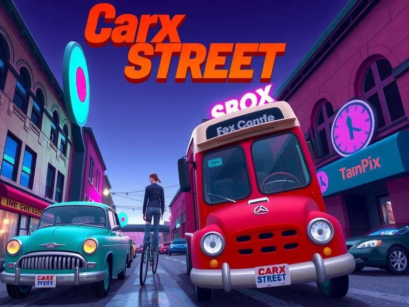 CarX Street Xbox Series X gameplay screenshot showing high-speed racing in an urban environment