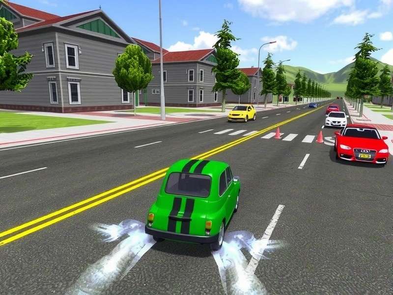 CarX Street PC Gameplay Screenshot showing high-end graphics and night racing