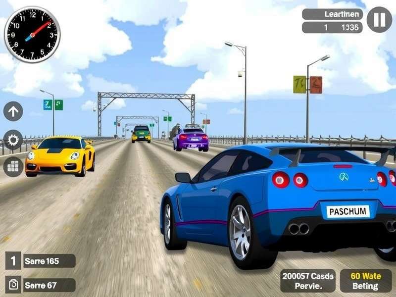 CarX Street gameplay on PC showing intense night street racing