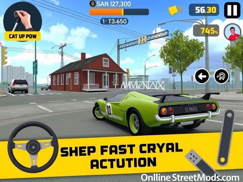 CarX Street Android mod showcase with custom car and interface