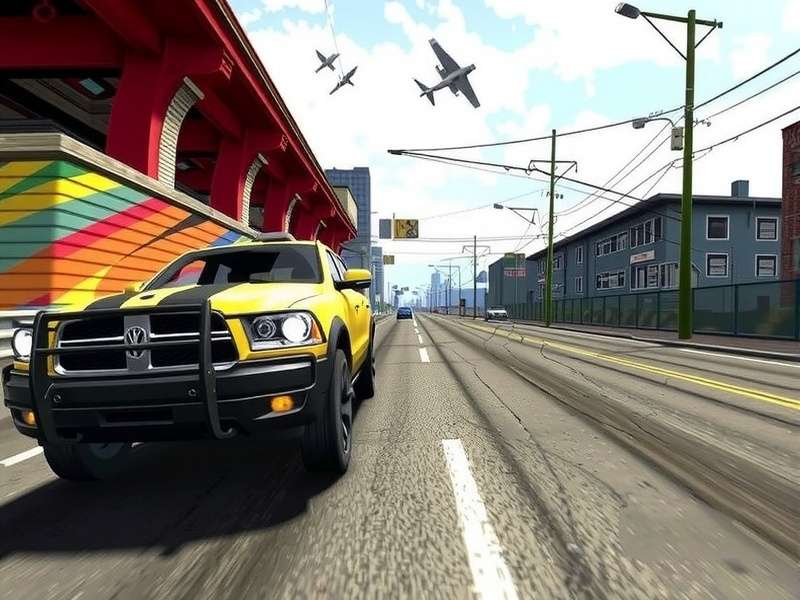 CarX Street PC Gameplay Screenshot showing high-speed racing