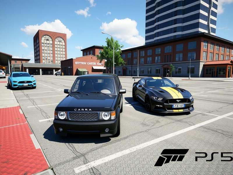 Customized sports car in CarX Street on PS5