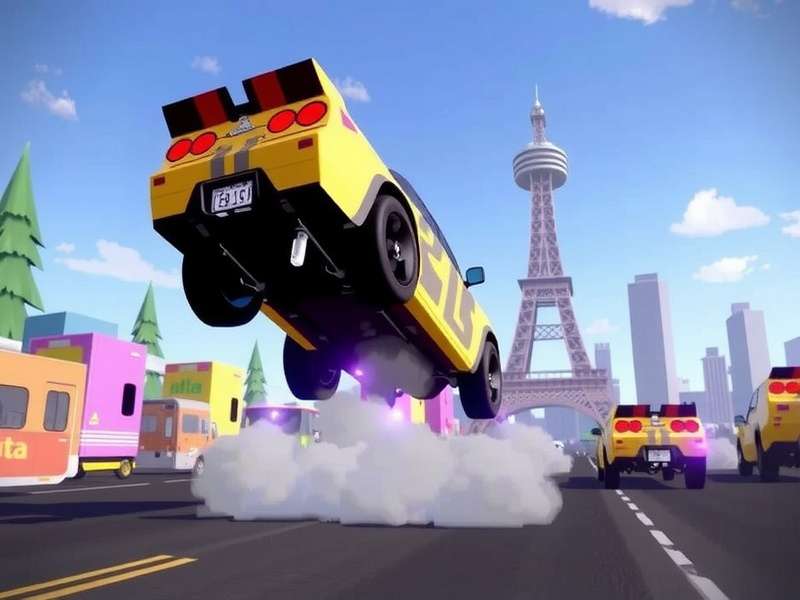 CarX Street PS5 Gameplay Screenshot showing a Nissan GT-R racing at night