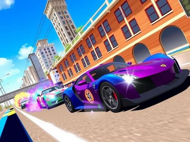 CarX Street PC gameplay screenshot showing open-world street racing with neon lights and sports cars