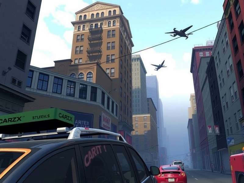 CarX Street Xbox Series X gameplay showing neon-lit city streets and a tuned sports car drifting at sunset